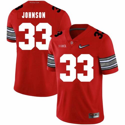 Youth Nike Ohio State Buckeyes #33 Pete Johnson Football Jersey Diamond Red