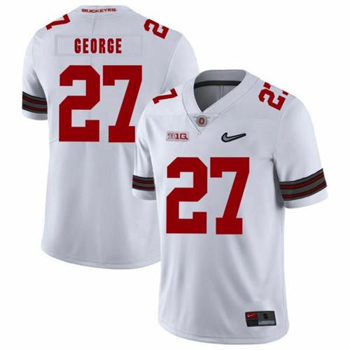 Youth Nike Ohio State Buckeyes #27 Eddie George Football Jersey Diamond White