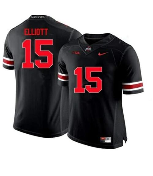 Youth Nike Ohio State Buckeyes #15 Ezekiel Elliott NCAA College Football Black Jersey