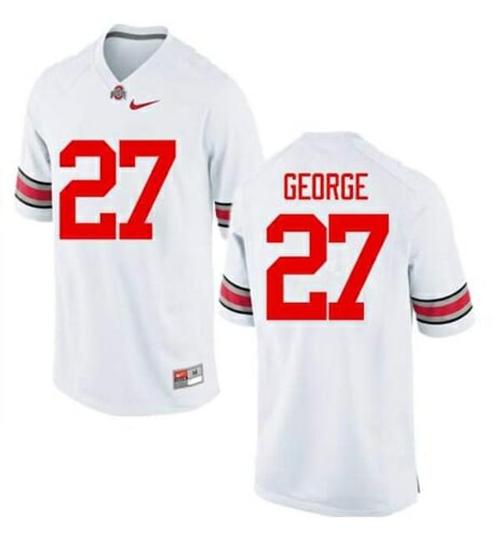 Youth Nike Ohio State Buckeyes #27 Eddie George NCAA College Football Jersey White