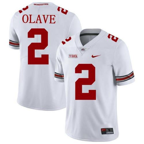 Youth Nike Ohio State Buckeyes #2 Chris Olave NCAA College Football Jersey White