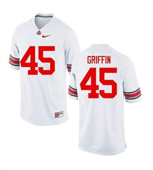 Youth Nike Ohio State Buckeyes #45 Archie Griffin NCAA College Football Jersey White