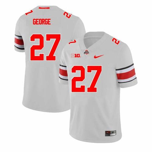 Youth Nike Ohio State Buckeyes Eddie George Jersey #27 College Football Game Gray