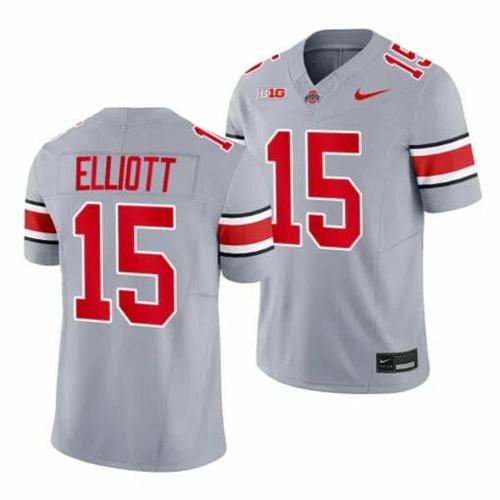 Youth Nike Ohio State Buckeyes Ezekiel Elliott Jersey #15 College Football Game Gray