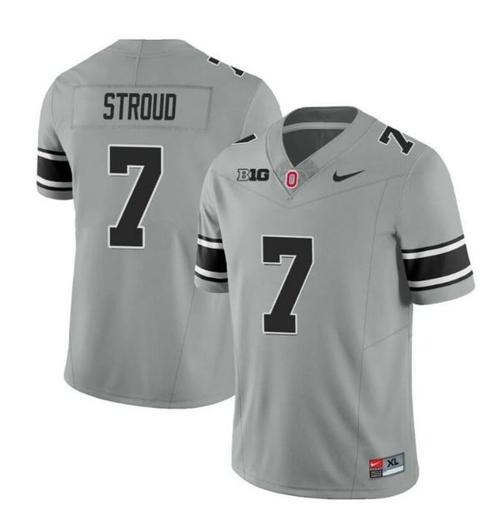 Youth Nike Ohio State Buckeyes CJ Stroud Jersey #7 College Football Stitched Black Gray