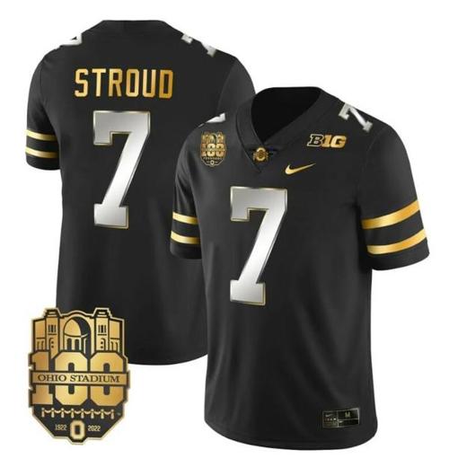 Youth Nike Ohio State Buckeyes CJ Stroud Jersey #7 College Football Stitched Black Limited