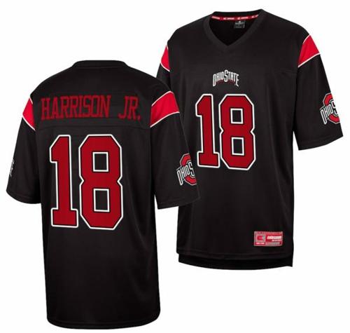 Youth Nike Ohio State Buckeyes #18 Marvin Harrison Jr Jersey Black Fashion NCAA Football