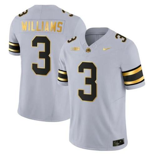 Youth Nike Ohio State Buckeyes Miyan Williams Jersey #3 College Football Stitched Gray Gold