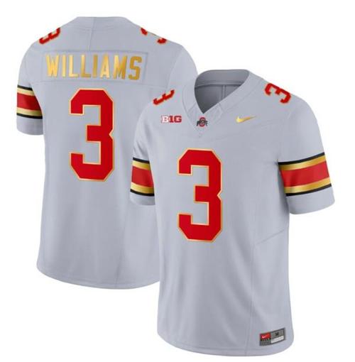 Youth Nike Ohio State Buckeyes Miyan Williams Jersey #3 College Football Stitched Gold Trim