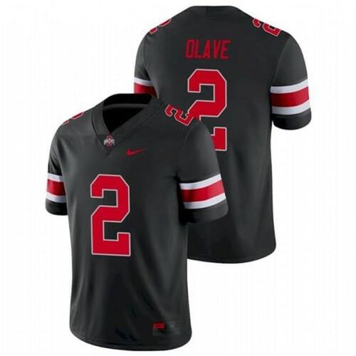 Youth Nike Ohio State Buckeyes #2 Chris Olave Jersey College Football Jersey Black Alternate Stitched