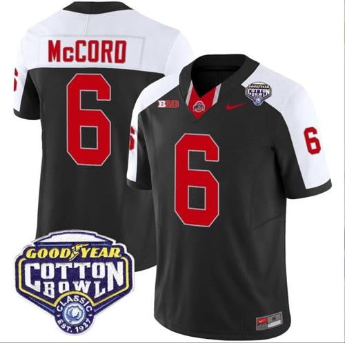 Youth Nike Kyle Mccord Jersey #6 Ohio State Buckeyes Cotton Bowl Patch Vapor Football Black Alternate