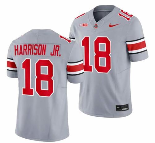 Youth Nike Ohio State Buckeyes #18 Marvin Harrison Jr Jersey Alternate Gray Limited NCAA Football