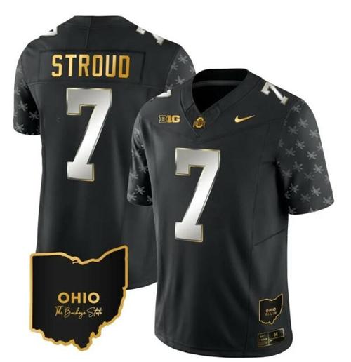 Youth Nike Ohio State Buckeyes CJ Stroud Jersey #7 College Football Stitched Alternate Black Limited