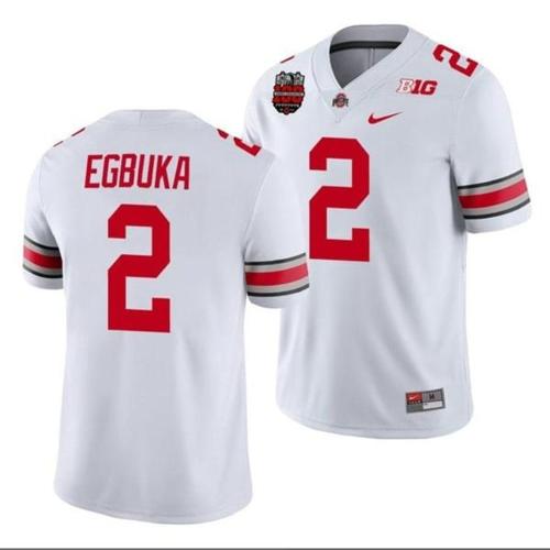 Youth Nike Emeka Egbuka Jersey #2 Ohio State Buckeyes Ohio Stadium Patch College Football White