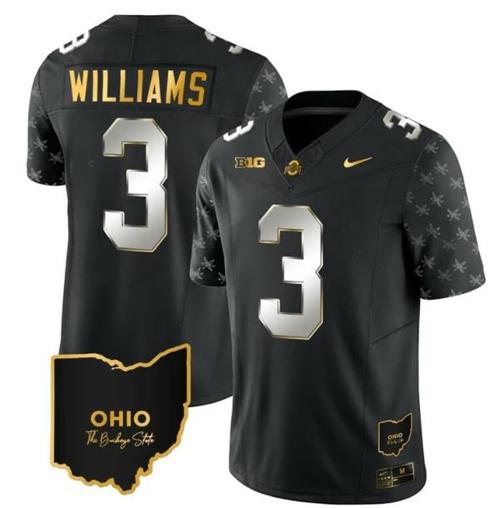 Youth Nike Ohio State Buckeyes Miyan Williams Jersey #3 College Football Stitched Alternate Black Limited