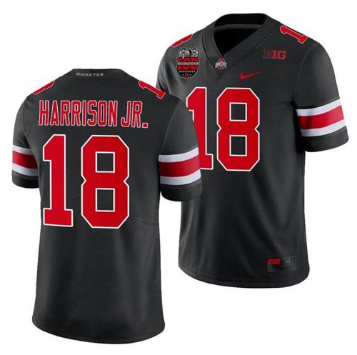 Youth Nike Marvin Harrison Jr Jersey #18 Ohio State Buckeyes Ohio Stadium Patch College Football Black