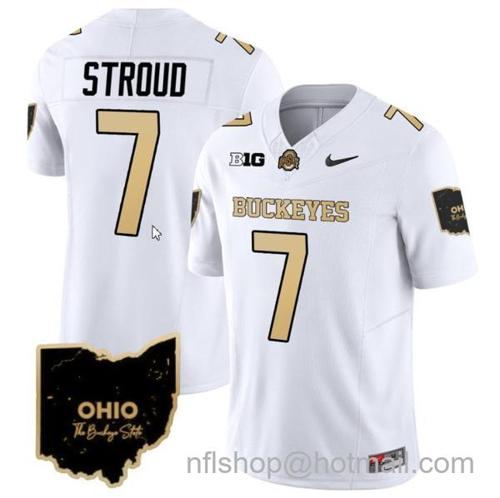 Youth Nike CJ Stroud Jersey #7 Ohio State Buckeyes College Football Stitched Special Vapor Limited White