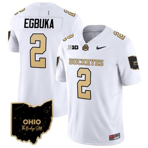 Youth Nike Emeka Egbuka Jersey #2 Ohio State Buckeyes College Football Stitched Special Vapor Limited White