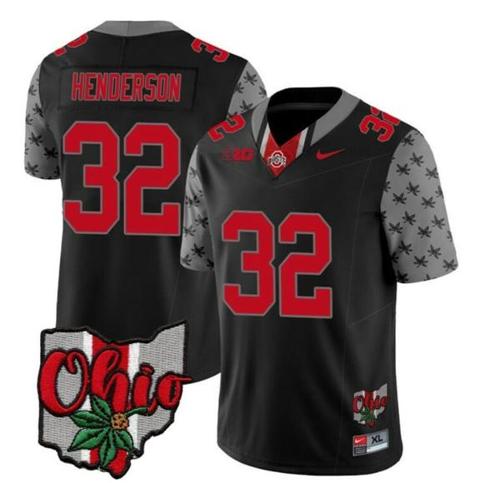 Youth Nike Ohio State Buckeyes Treveyon Henderson Jersey #32 College Football Stitched Alternate 2023 Black