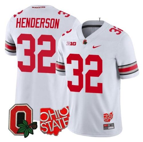 Youth Nike Treveyon Henderson Jersey #32 Ohio State Buckeyes College Football Stitched Logo Patch White