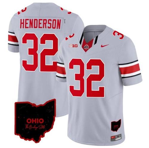 Youth Nike Treveyon Henderson Jersey #32 Ohio State Buckeyes College Football Stitched Vapor Limited Ohio Patch Gray