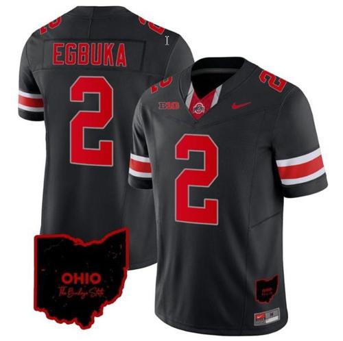 Youth Nike Emeka Egbuka Jersey #2 Ohio State Buckeyes College Football Stitched Vapor Limited Ohio Patch Black