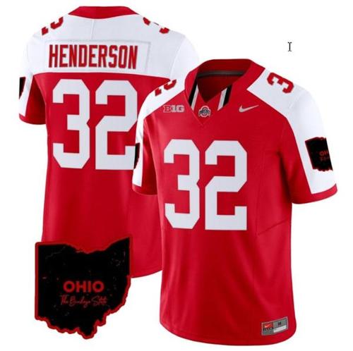 Youth Nike Treveyon Henderson Jersey #32 Ohio State Buckeyes College Football Stitched Vapor Limited Ohio Patch Red Alternate