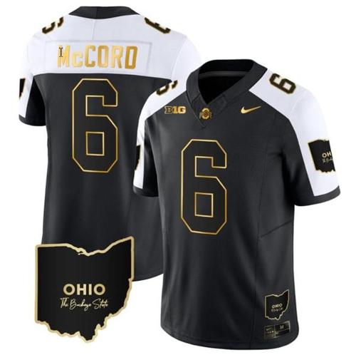 Youth Nike Kyle Mccord Jersey #6 Ohio State Buckeyes College Football Stitched Vapor Limited Gold Ohio Patch Alternate