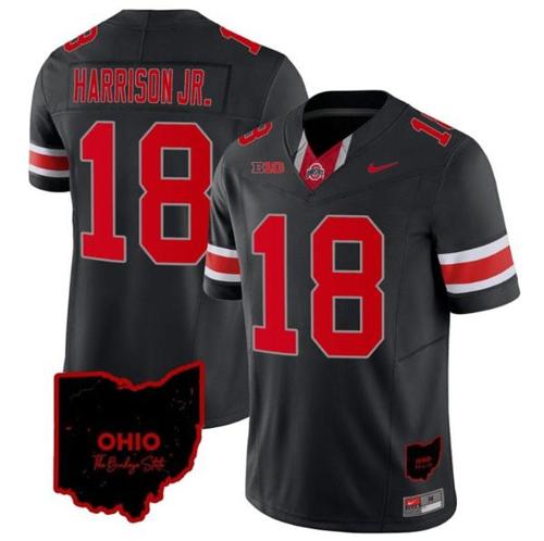 Youth Nike Marvin Harrison Jr Jersey #18 Ohio State Buckeyes College Football Stitched Special Vapor Limited Ohio Patch Black