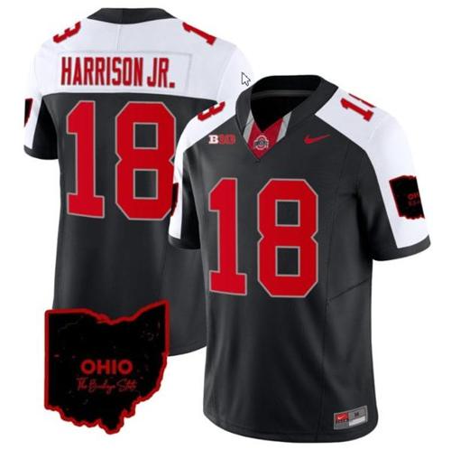 Youth Nike Marvin Harrison Jr Jersey #18 Ohio State Buckeyes College Football Stitched Special Vapor Limited Ohio Patch Black Alternate