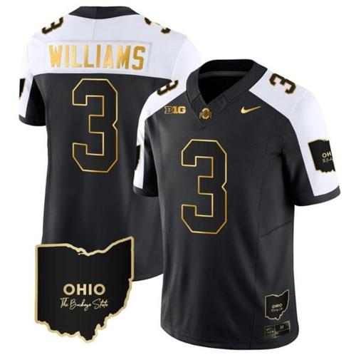 Youth Nike Miyan Williams Jersey #3 Ohio State Buckeyes College Football Stitched Vapor Limited Gold Ohio Patch Alternate