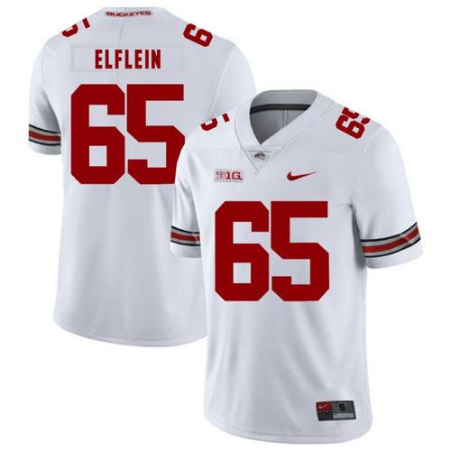 Youth Nike Ohio State Buckeyes #65 Pat Elflein Football Jersey White