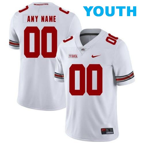 Youth Nike Ohio State Buckeyes Custom Jersey Name and Number Football Big Patch White