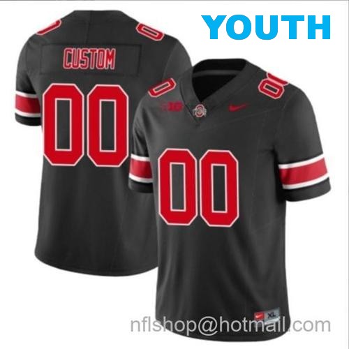 Youth Nike Custom Ohio State Buckeyes Jersey Name and Number College Football Stitched Black