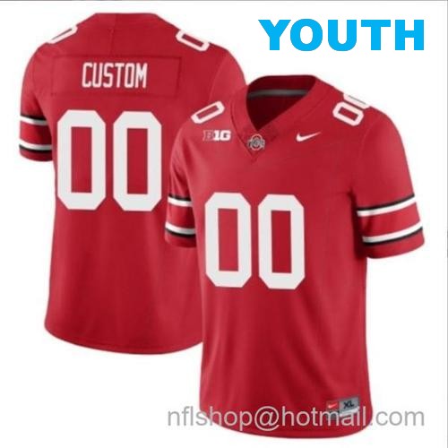 Youth Nike Custom Ohio State Buckeyes Jersey Name and Number College Football Stitched Scarlet