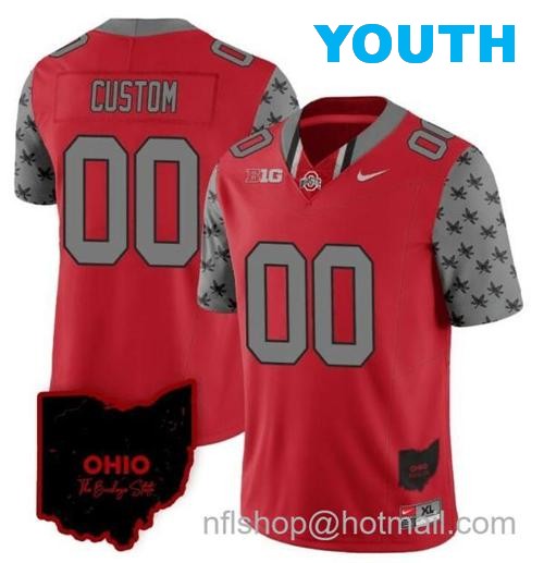 Youth Nike Custom Ohio State Buckeyes Jersey Name and Number College Football Stitched Alternate Red