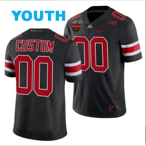 Youth Nike Custom Ohio State Buckeyes Jersey Name and Number Ohio Stadium Patch College Football Black