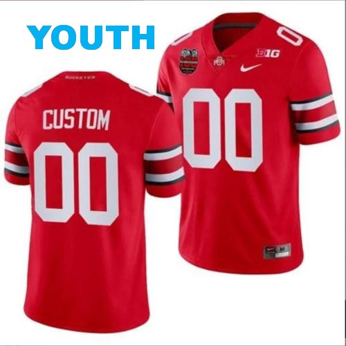 Youth Nike Custom Ohio State Buckeyes Jersey Name and Number Ohio Stadium Patch College Football Red