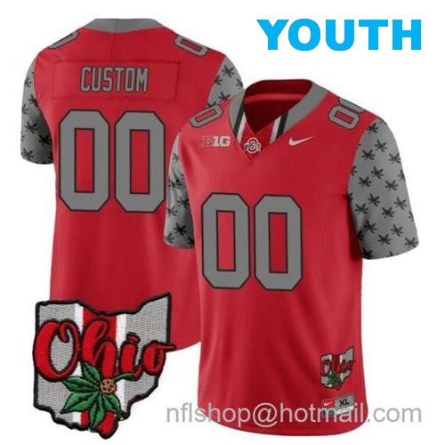 Youth Nike Custom Ohio State Buckeyes Jersey Name and Number College Football 2023 Stitched Alternate Red