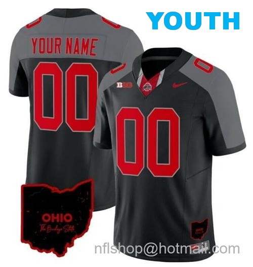 Youth Nike Custom Ohio State Buckeyes Jersey Name and Number College Football Stitched Alternate Black Special