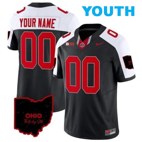 Youth Nike Custom Ohio State Buckeyes Jersey Name and Number Vapor Limited College Football Stitched Ohio Patch Black Alternate