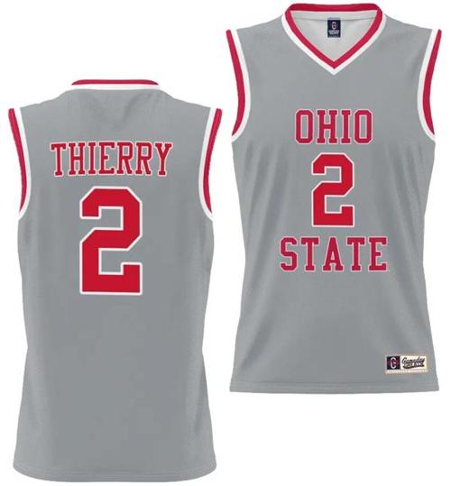 Youth GameDay Greats Taylor Thierry Jersey #2 Ohio State Buckeyes College Basketball Lightweight Gray