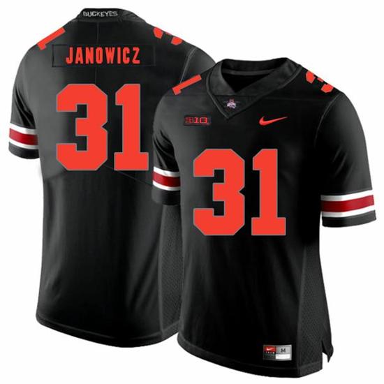 Women's Nike Ohio State Buckeyes #31 Vic Janowicz Football Jersey Black Shadow