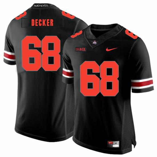 Women's Nike Ohio State Buckeyes #68 Taylor Decker Football Jersey Black Shadow