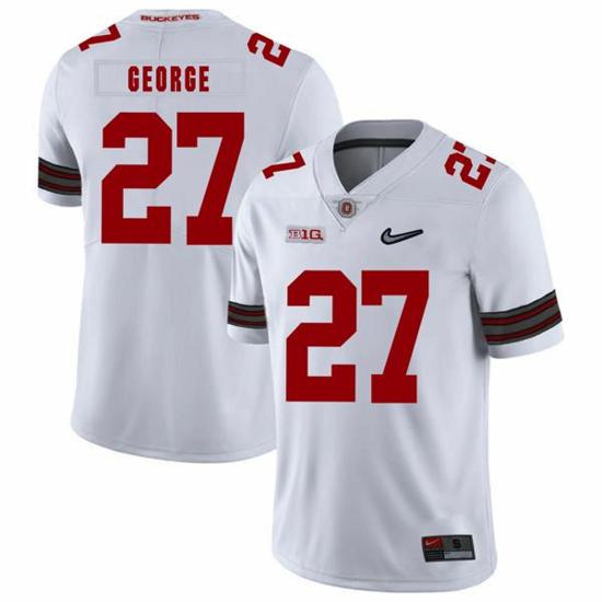 Women's Nike Ohio State Buckeyes #27 Eddie George Football Jersey Diamond White