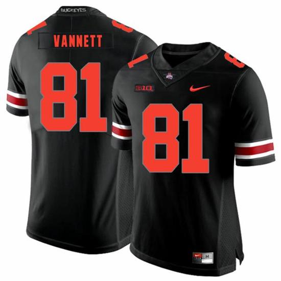 Women's Nike Ohio State Buckeyes #81 Nick Vannett Football Jersey Black Shadow