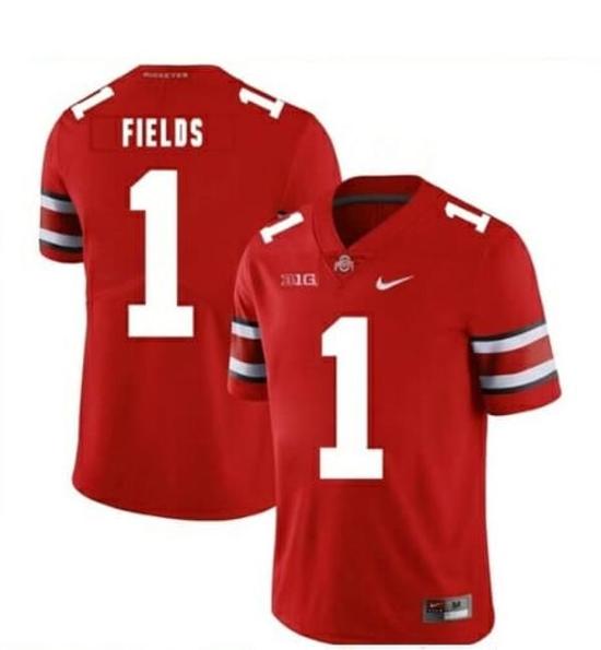 Women's Nike Ohio State Buckeyes #1 Justin Fields College NCAA Football Jersey Red