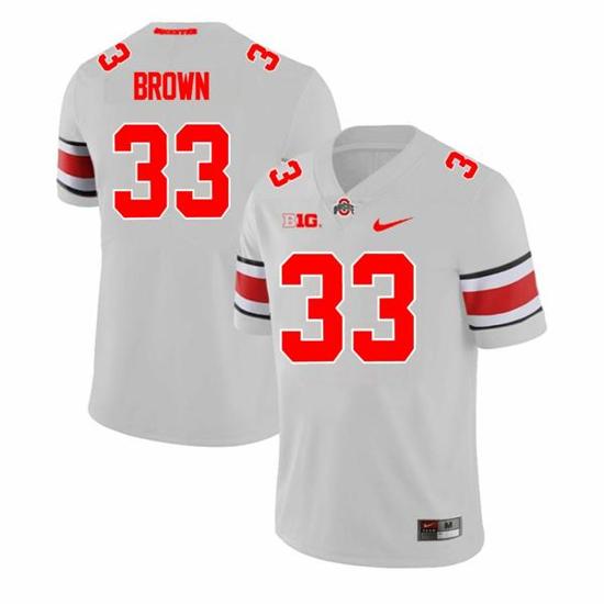 Women's Nike Ohio State Buckeyes Devin Brown Jersey #33 College Football Game Gray