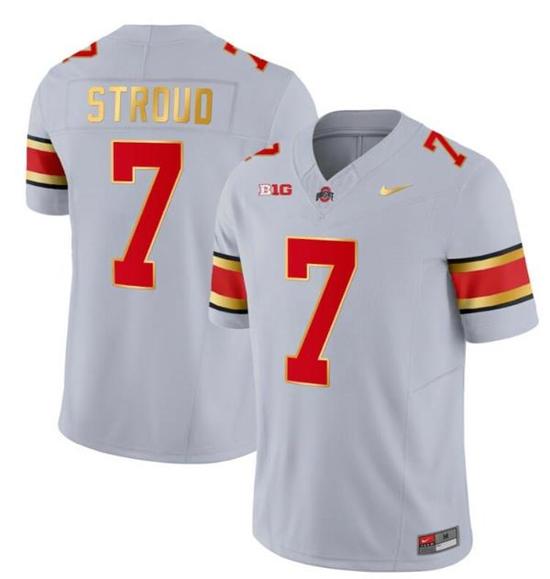 Women's Nike Ohio State Buckeyes CJ Stroud Jersey #2 College Football Stitched Gold Trim