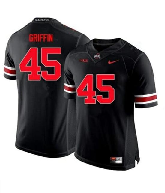 Women's Nike Ohio State Buckeyes #45 Archie Griffin NCAA College Football Black Jersey